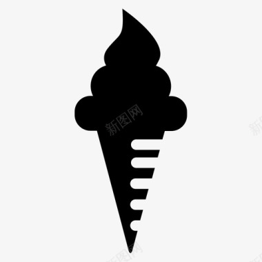 冰淇淋蛋卷冰淇淋冰淇淋雕文图标图标