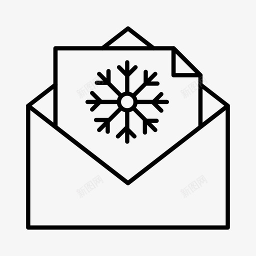节日卡活动邀请图标svg_新图网 https://ixintu.com 圣诞卷2 活动 短信 节日卡 邀请 邮件 雪花