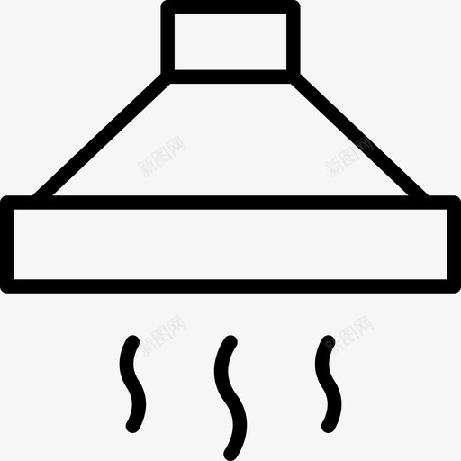 抽气机排气管风帽图标svg_新图网 https://ixintu.com 厨房 家居用品稀薄 抽气机 排气管 炉灶 蒸汽 风帽