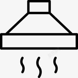 厨房排气管抽气机排气管风帽图标高清图片