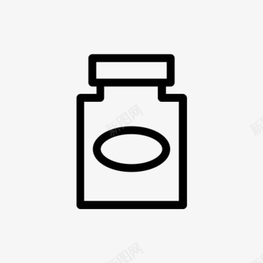 药盒药瓶果酱图标图标