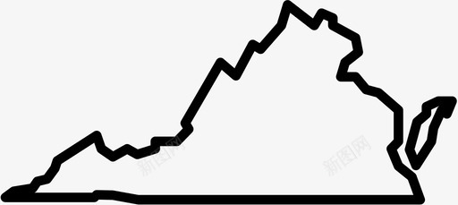 弗吉尼亚美国联邦图标svg_新图网 https://ixintu.com 地图 州 弗吉尼亚 美国 美国各州 联邦 里士满