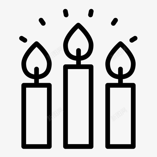 蜡烛圣诞灯光图标svg_新图网 https://ixintu.com 冬天 圣诞 圣诞图标 灯光 蜡烛