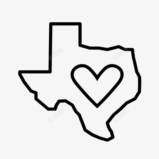 德克萨斯的爱家骄傲图标svg_新图网 https://ixintu.com 家 州 州的爱 德克萨斯的爱 骄傲
