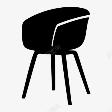 椅子舒适家具图标图标