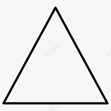三角形等腰三角形几何形状图标图标