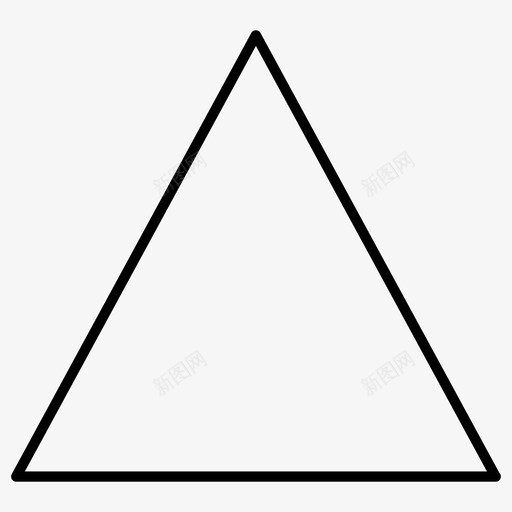 三角形等腰三角形几何形状图标svg_新图网 https://ixintu.com 三角形 几何形状 等腰三角形