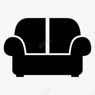 沙发床沙发家具图标图标