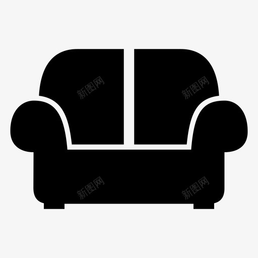 沙发床沙发家具图标svg_新图网 https://ixintu.com 家具 沙发 沙发床 躺椅