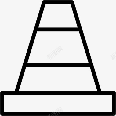 交通锥建筑危险图标图标