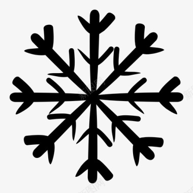 雪花圣诞水晶图标图标