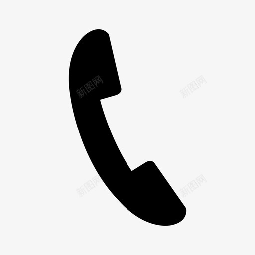 电话接收器呼叫通信图标svg_新图网 https://ixintu.com 呼叫 技术 现代 电话接收器 通信