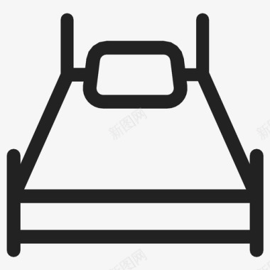 床单人床图标图标