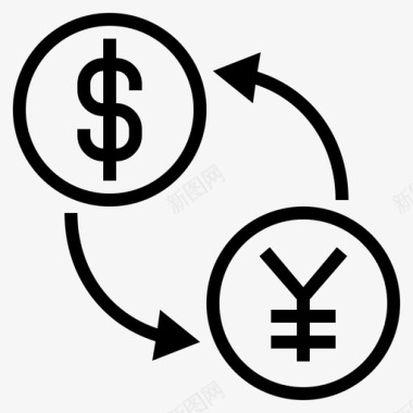 货币兑换外汇投资图标图标