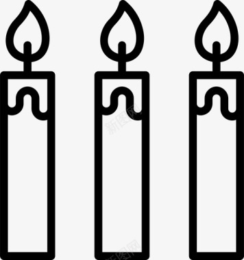 蜡烛火蜡图标图标