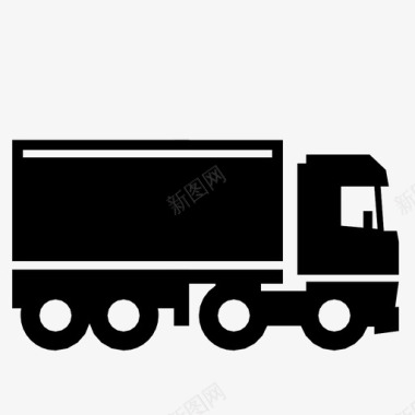 拖车送货半挂车图标图标