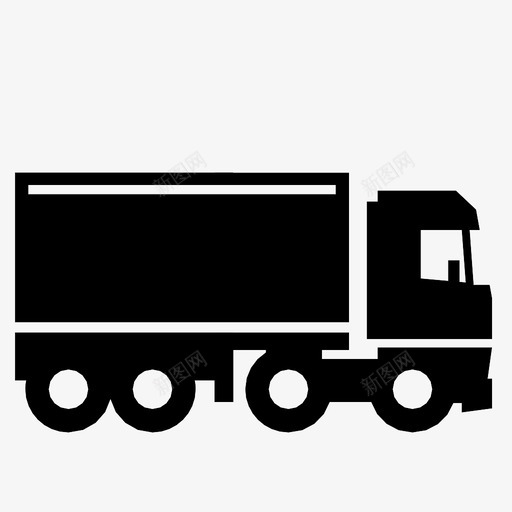 拖车送货半挂车图标svg_新图网 https://ixintu.com 半挂车 拖车 运输 运输和卡车 送货