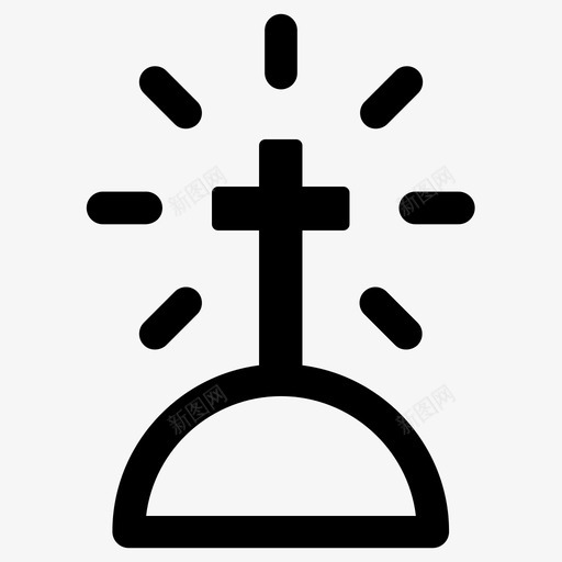 克里斯蒂安十字架图标svg_新图网 https://ixintu.com 克里斯蒂安 十字架