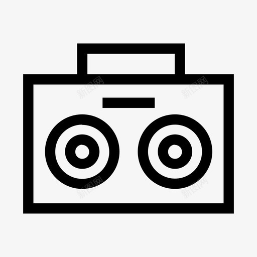 音箱卡带收音机磁带图标svg_新图网 https://ixintu.com 卡带 收音机磁带 立体声 音箱
