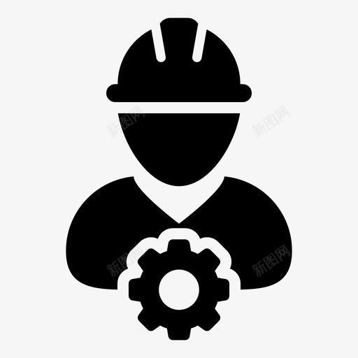 建筑工人企业cog图标svg_新图网 https://ixintu.com cog 人员 企业 员工 建筑工人 建筑工人图标业务向量样式17 齿轮