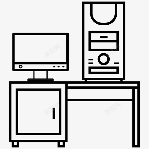 设备工作计算机办公室图标svg_新图网 https://ixintu.com 办公室 工作台 计算机 设备工作