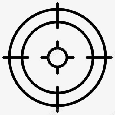 十字准星瞄准狩猎狙击手图标图标