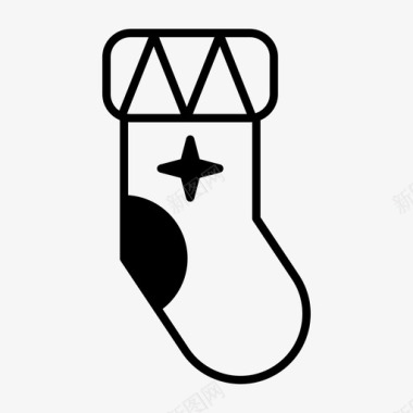 圣诞袜装饰袜子图标图标