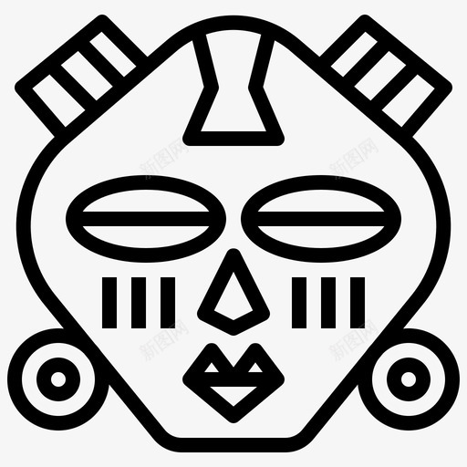 部落面具幻想岛屿图标svg_新图网 https://ixintu.com 岛屿 幻想 幻想游戏 部落面具