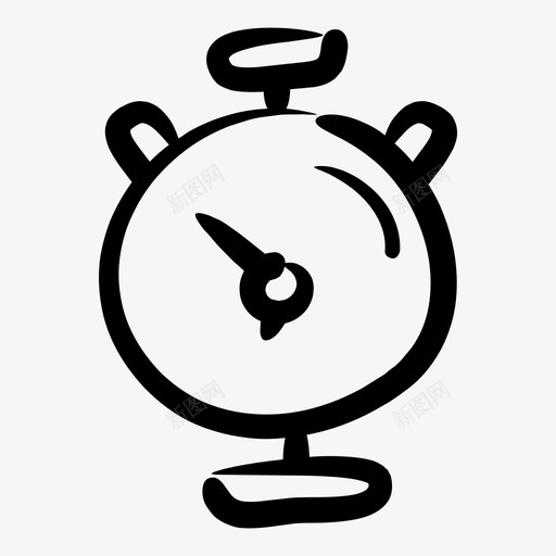 秒表手绘时间图标svg_新图网 https://ixintu.com 手绘 教育墨水 时间 秒表