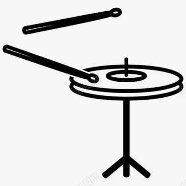 钹鼓钹架音乐图标图标