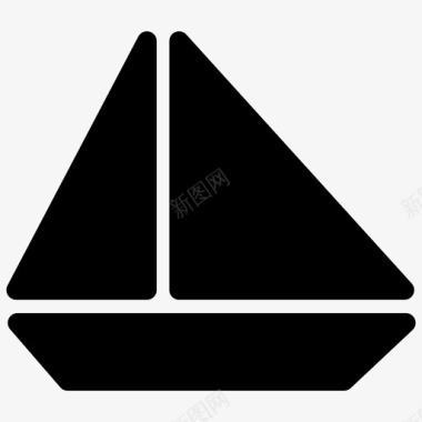 帆船冲浪体育用品图标图标