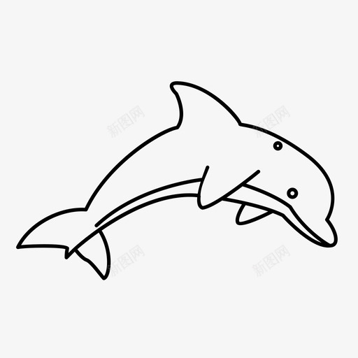 海豚鳍状肢鲸鱼图标svg_新图网 https://ixintu.com 海豚 鲸鱼 鳍状肢
