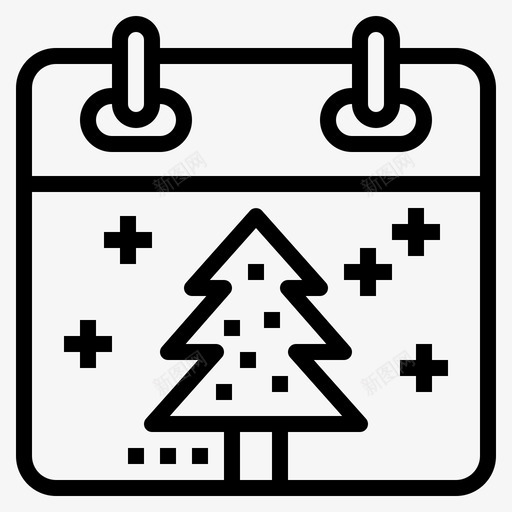 日历庆祝圣诞节图标svg_新图网 https://ixintu.com 假日 冬天 圣诞节 庆祝 日历 日期