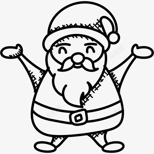 圣诞老人90个圣诞涂鸦图标svg_新图网 https://ixintu.com 90个圣诞涂鸦图标 圣诞老人