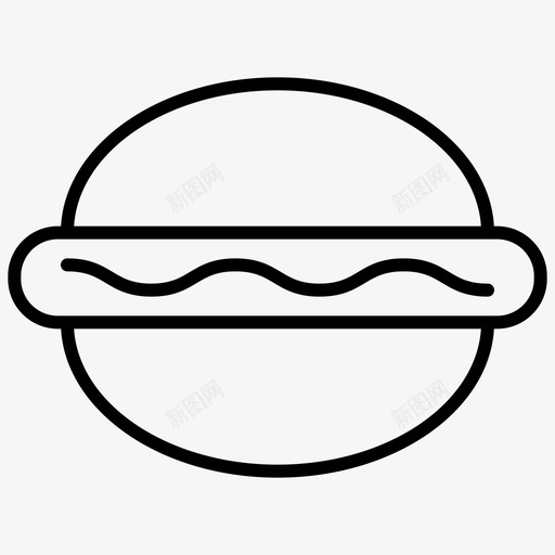 香肠汉堡汉堡食物稀薄图标svg_新图网 https://ixintu.com 汉堡 食物稀薄 香肠汉堡