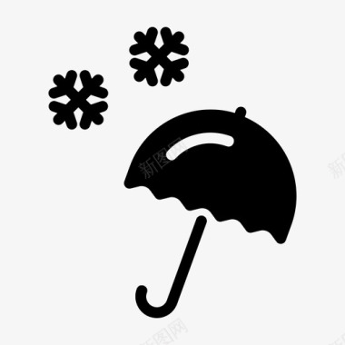 伞保护雪图标图标