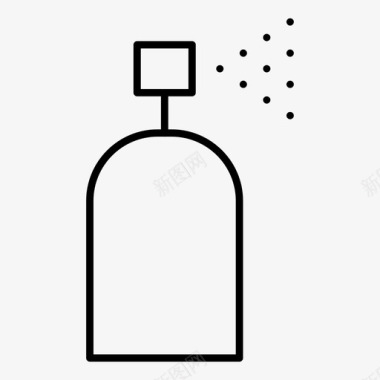 喷雾罐瓶子清洁图标图标