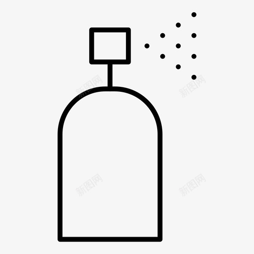 喷雾罐瓶子清洁图标svg_新图网 https://ixintu.com 喷雾罐 水 清洁 瓶子 自然 自然生态细线
