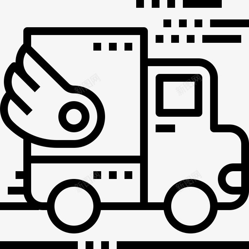 快速交货装运运输图标svg_新图网 https://ixintu.com 卡车 快速交货 机翼 电子商务 装运 运输