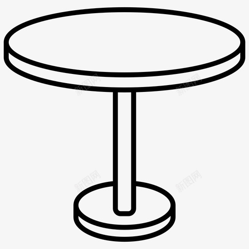 圆桌桌子图标svg_新图网 https://ixintu.com 圆桌 桌子图标