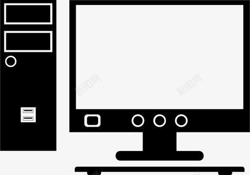 计算机监视器电视图标图标