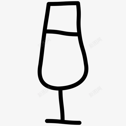 香槟杯手绘品尝图标svg_新图网 https://ixintu.com 品尝 圣诞涂鸦 手绘 葡萄酒 葡萄酒杯 香槟杯
