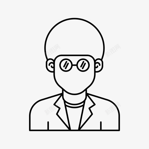 戴眼镜的男人化身头发图标svg_新图网 https://ixintu.com 化身 化身男人 发型 头发 戴眼镜的男人