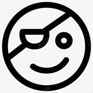 笑脸海盗表情图标图标