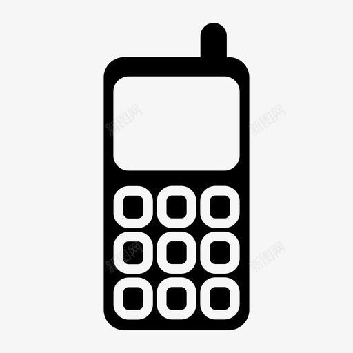 手机移动电话手提电话图标svg_新图网 https://ixintu.com 手提电话 手机 短信 移动电话