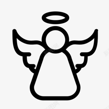 天使圣诞象征图标图标