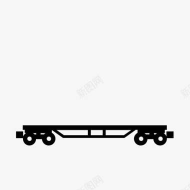 平板车货物铁路图标图标