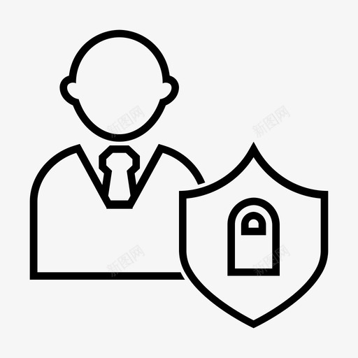 安全业务锁图标svg_新图网 https://ixintu.com 业务 保护 安全 锁 防护