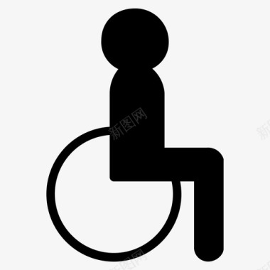 轮椅有缺陷残疾人图标图标