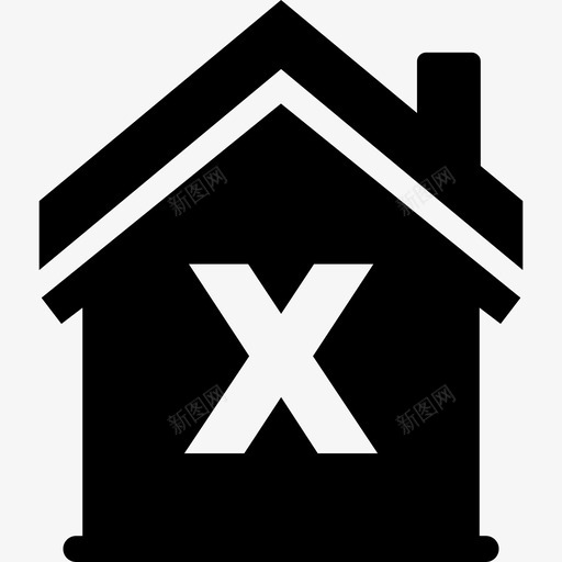 房子不可用禁止进入已售房屋图标svg_新图网 https://ixintu.com 不动产字形概念图标 已售房屋 房子不可用 禁止进入